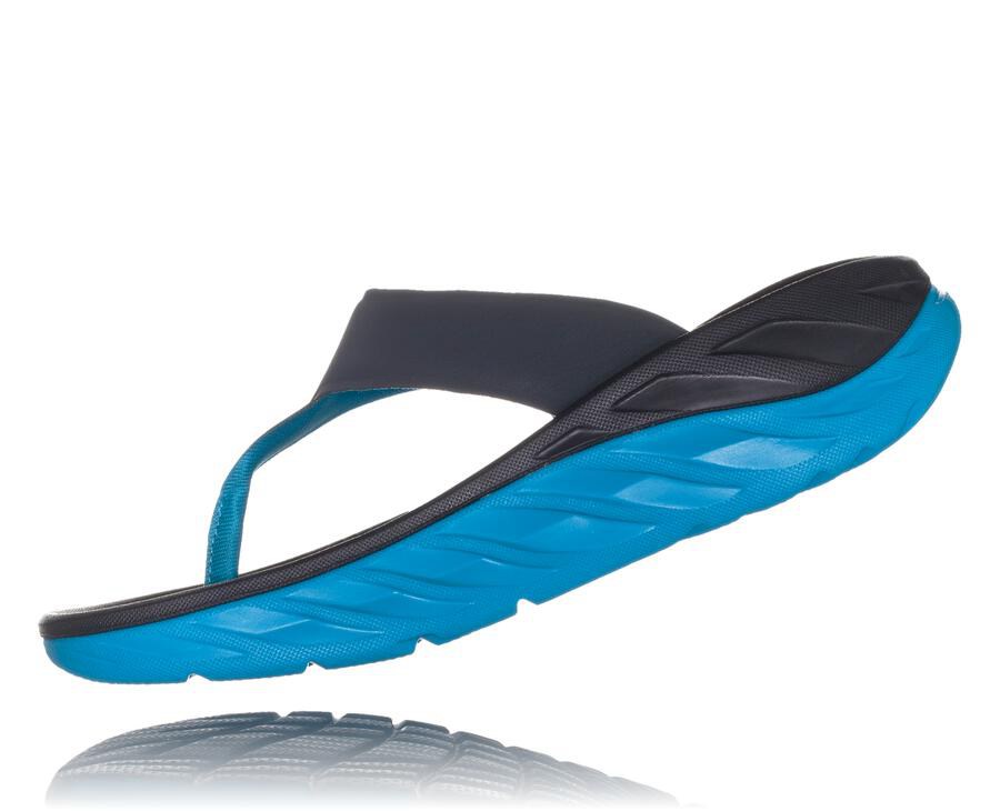 Sandalias Hoka One One Mujer Azul Marino - Ora Recovery Flip - YWRD53490